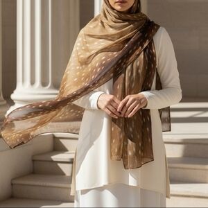 Fawn Print Modal Hijab